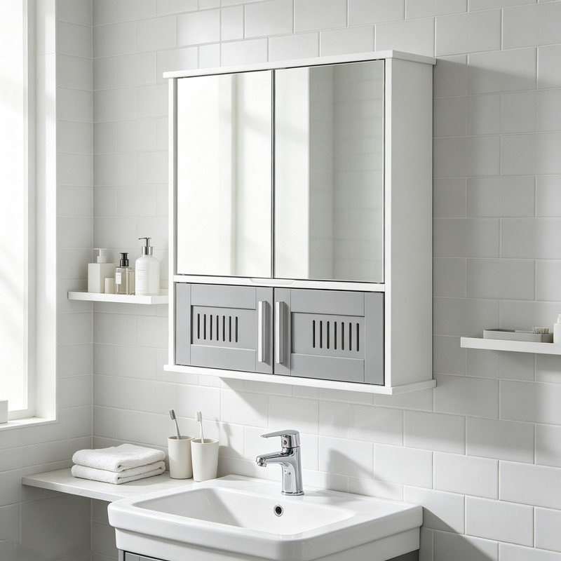 W H Medicine Cabinet Mirror