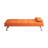 67-inch Orange Leather Multifunctional Double Folding Sofa Bed with Coffee Table for Office Use