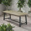 Table de salle à manger d'extérieur en bois - aspect industriel moderne, gris avec accents gris et noir