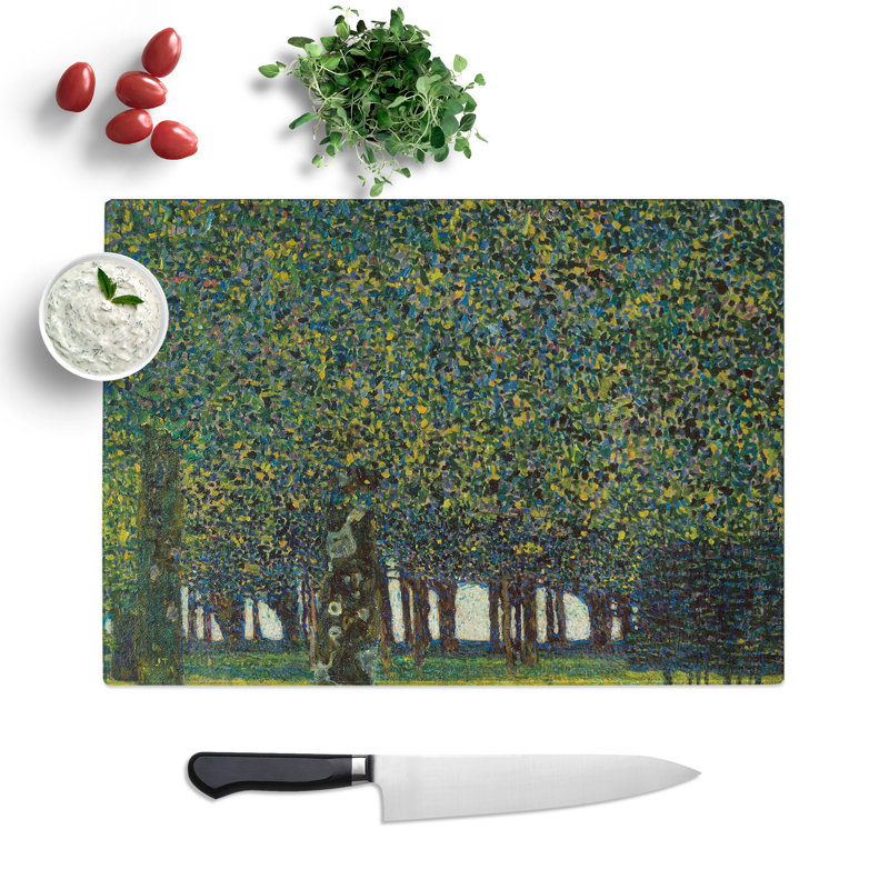 The Park by Gustav Klimt Chopping Board, 0.4cm H x 20cm W x 28.5cm L