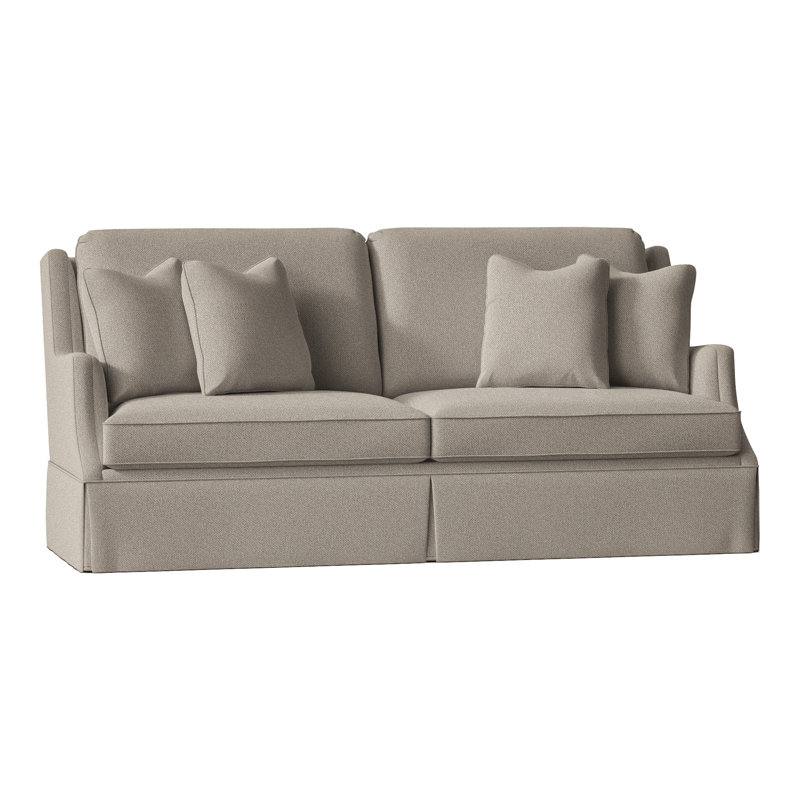 Canapé à accoudoirs arrondis avec coussins réversibles de 87,5 po Savannah, Polypropylène / oléfine sable 9508