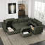 Canapé-lit modulaire en U en chenille Luna-1125014023