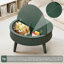 Table basse à plateau relevable avec rangement, tables basses rondes cannelées-628645775