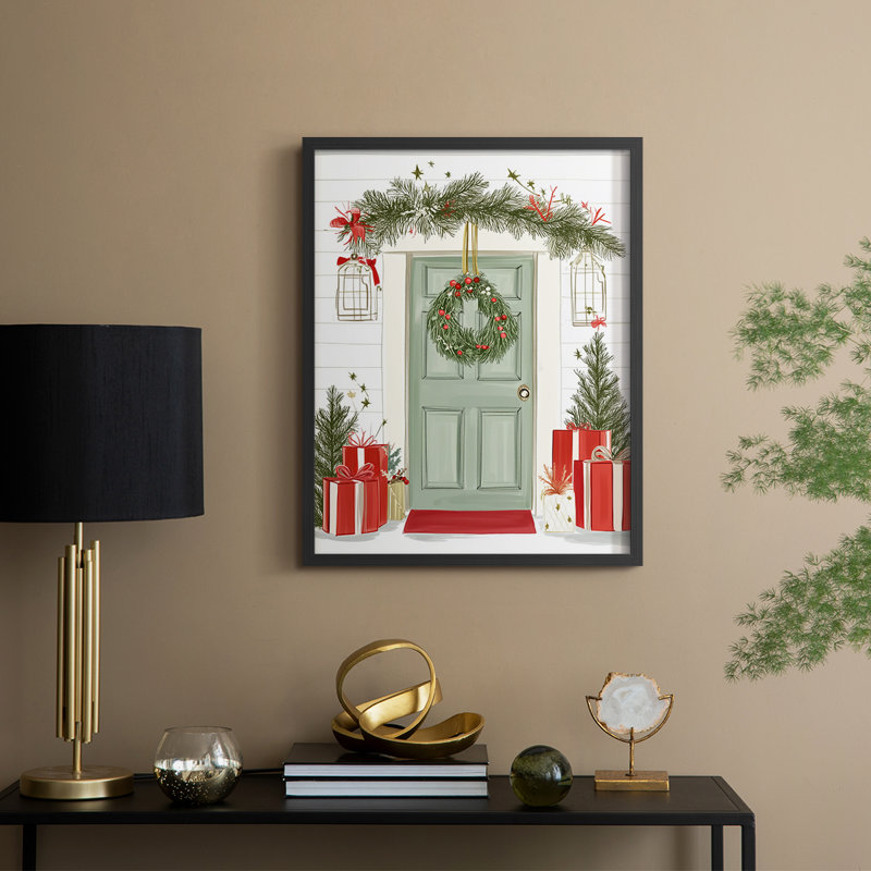 «Christmas Holiday Art CCLXII», reproduction d'art encadrée - bois massif, H 11 po x l 9 po, Black