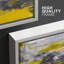 Gris et jaune, coups de pinceau grunge, formes abstraites, art moderne chic ultra sur toile, 3 pièces-94434591-94434590