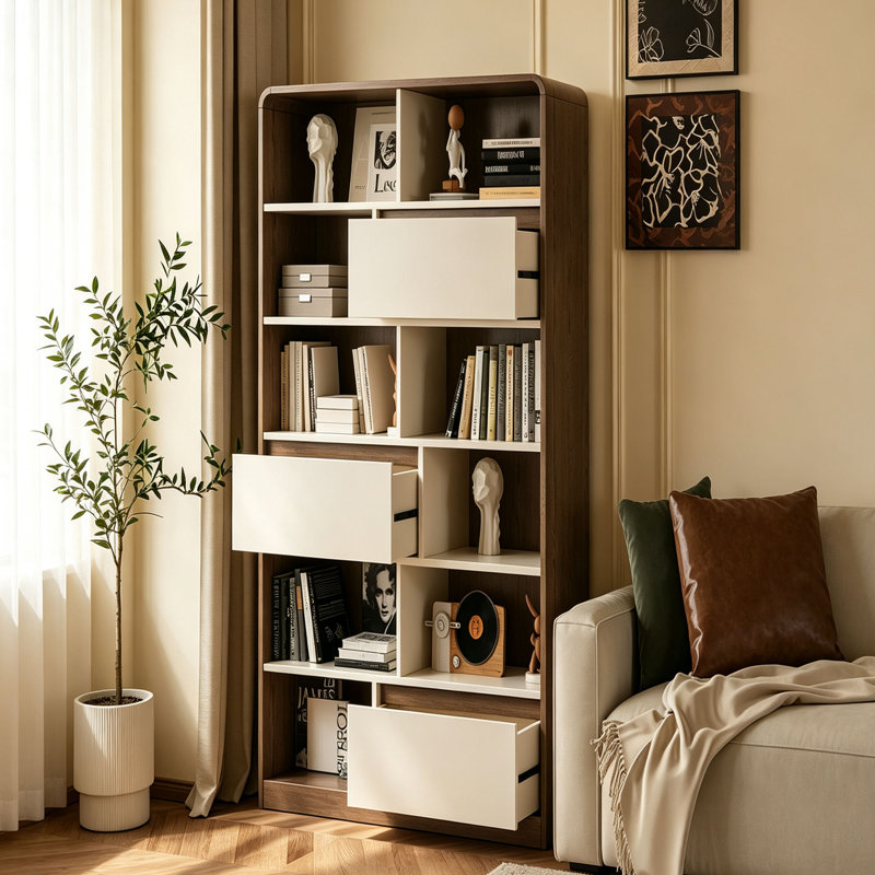 Bibliothèque simple sur pied