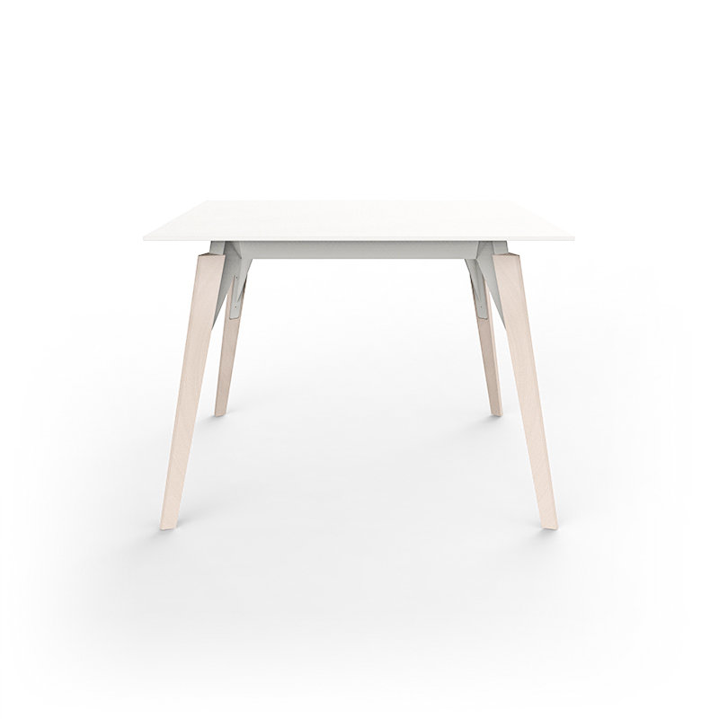 Faz Wood Lounge Table Edge Top, Natural, White, 35.5" W x 35.5" L