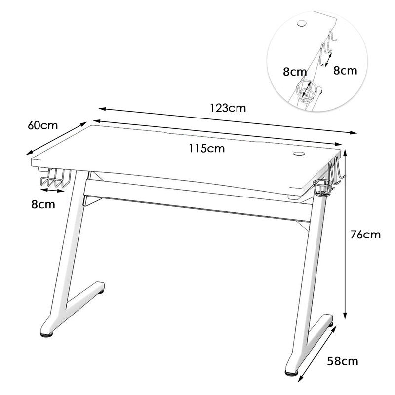 Steel Writing Desk