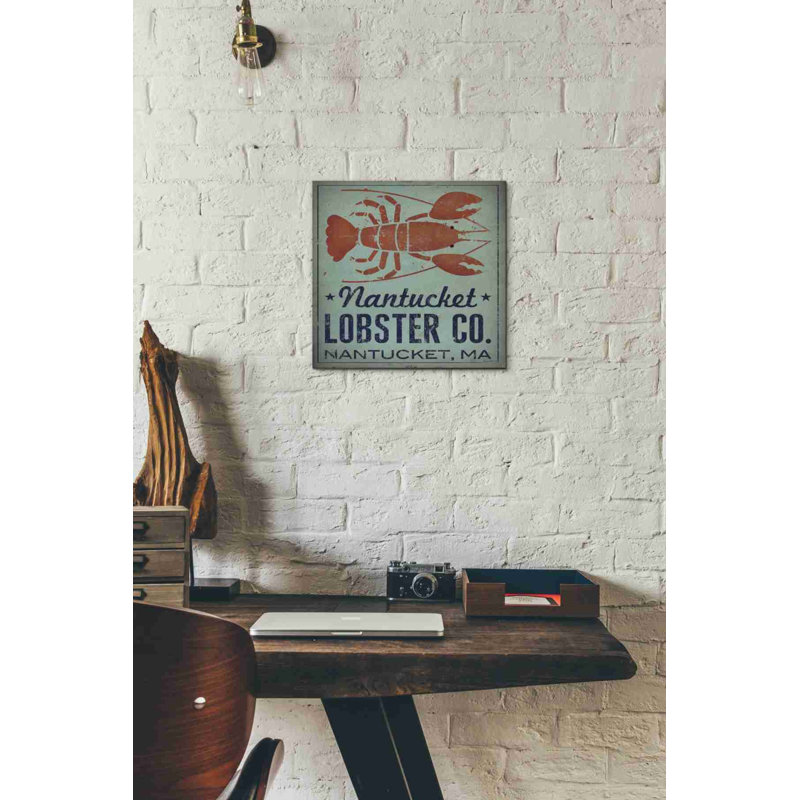 «Nantucket Lobster Square» par Ryan Fowler, art mural sur toile, H 12 po x l 12 po x P 0,75 po