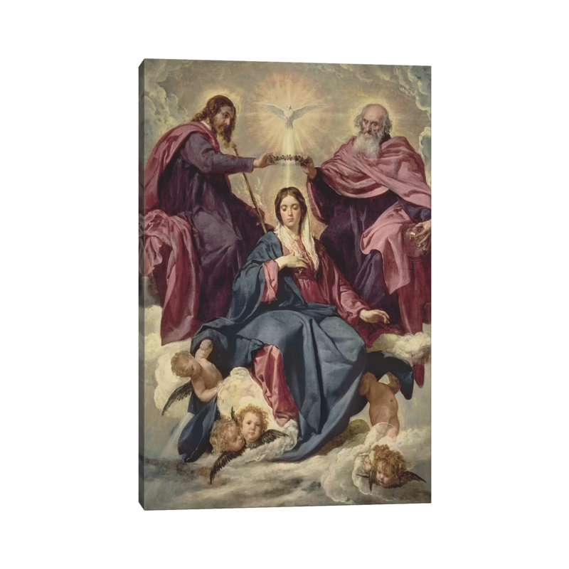 Coronation Of The Virgin, C.1641-42 by Diego Rodriguez De Silva Y Velazquez - Wrapped Canvas Painting