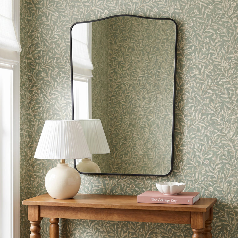 Bellona Aluminium Arch Wall Mirror, Black