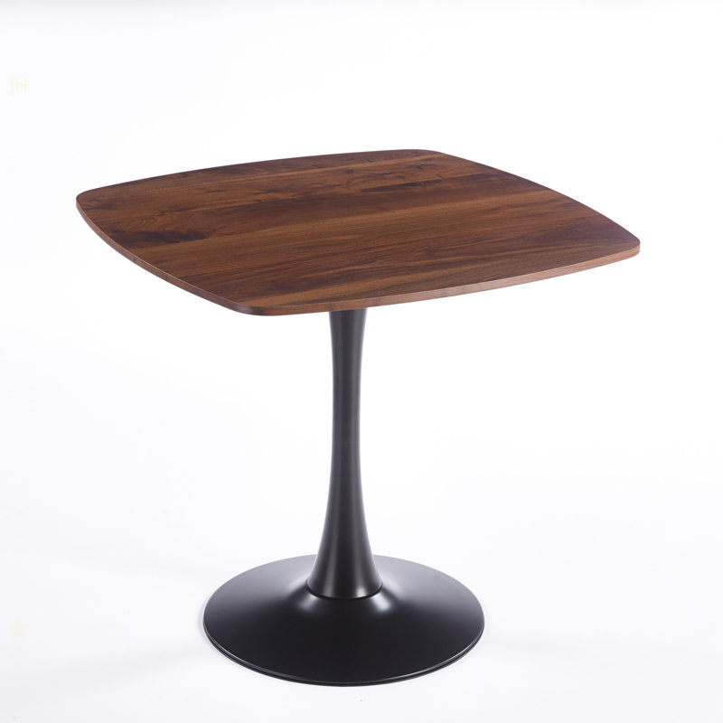 Halloween 31.5INCH DINING TABLE WALNUT, Dark Walnut, 28.9" H x 31.5" L x 31.5" W, Black