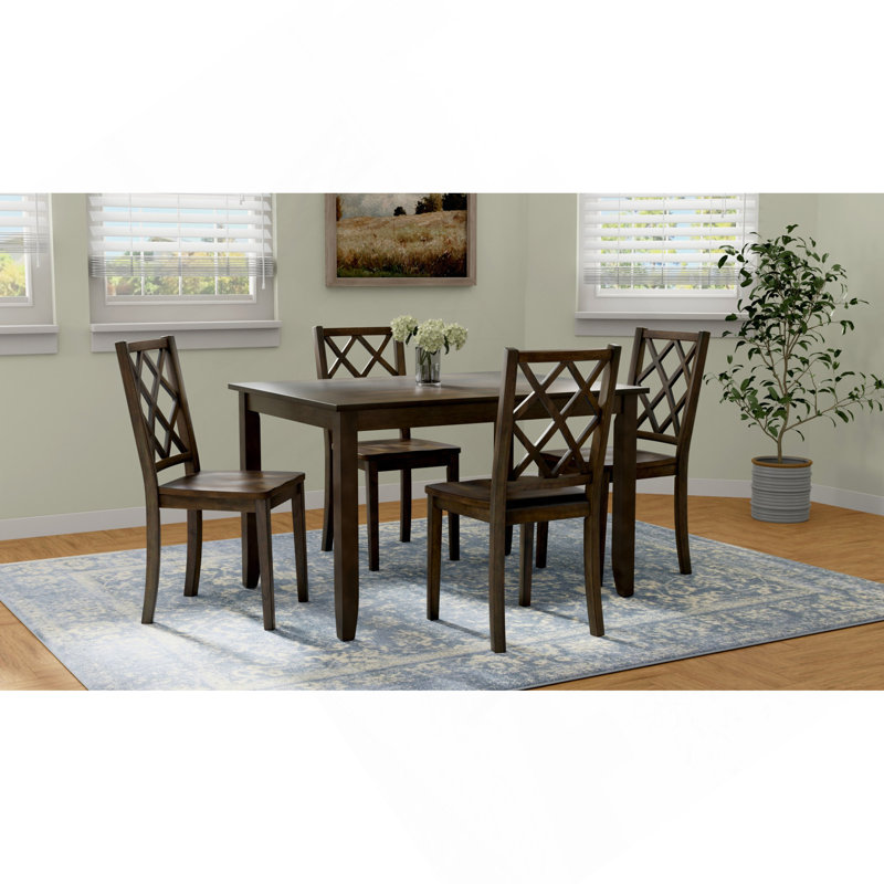 Brown 5 Piece Dining Table Set