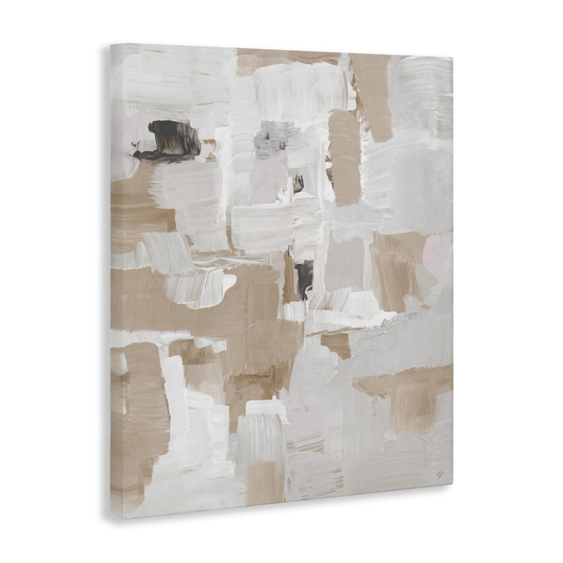Toile paix beige et blanche, design par Lanie Loreth, H 48 po x l 36 po