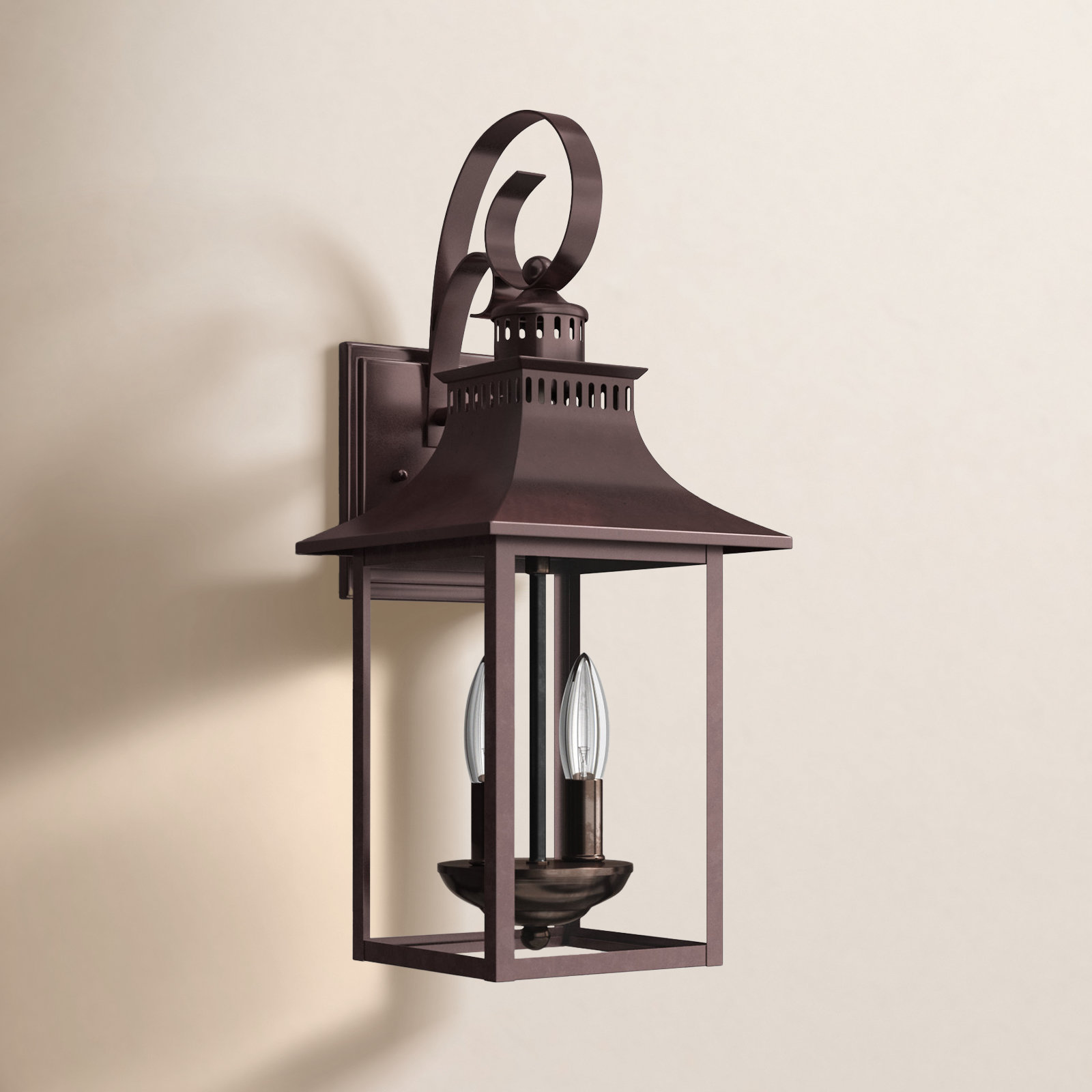 Amarone 2 Light Outdoor Wall Light, Copper Bronze
