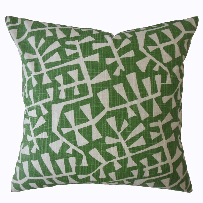 Coussin en coton Tahiya, 22 po x 22 po, Pin
