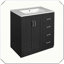Meuble-lavabo autoportant en bois massif avec tiroirs en céramique-450988707