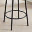 Ensemble de tabourets de bar ronds avec tablette, tabouret rembourré avec dossier, brun rustique, l 23,62 po x P 23,62 po x H 35,43 po