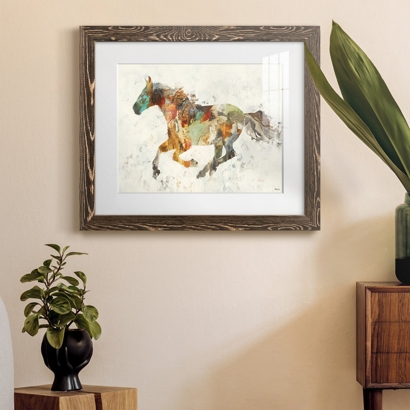 Totem II - Cadre photo, reproduction d'art sur papier, Papier, cadre noyer, H 24 po x l 18 po x P 1,5 po