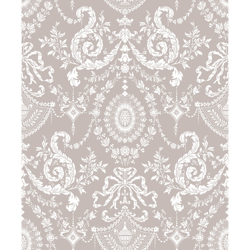 Damask Wallpaper Roll, Toast