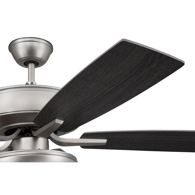Pro Plus 119 Pan Light Kit 52'' Ceiling Fan with LED Lights, Brushed Satin Nickel/Black