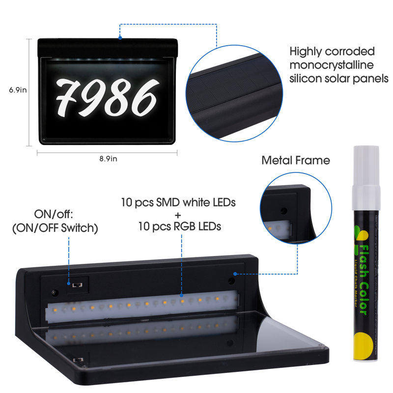 SO-1 1 - Numéros de maison à éclairage solaire