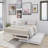 Solid Wood Platform Bed-206897571