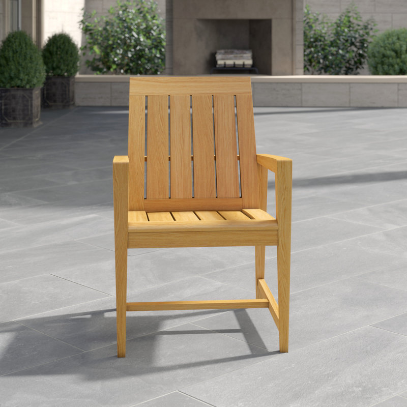 Amalfi Outdoor Teak Dining Armchair, Ash