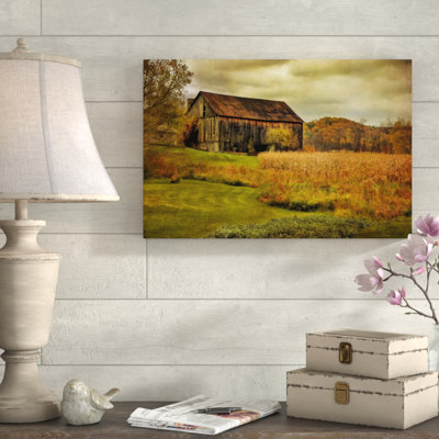 " Old Barn on Rainy Day " Print