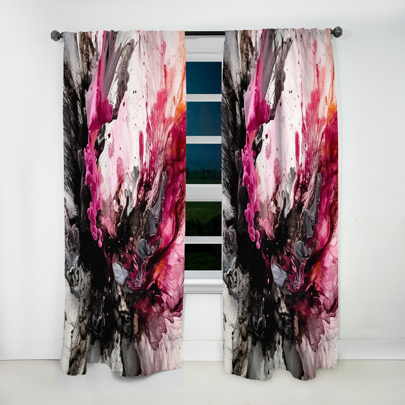 Rideau en marbre noir et or noir V - Rideau moderne - Velours obscurcissant - 1 panneau, L 52 po x L 90 po