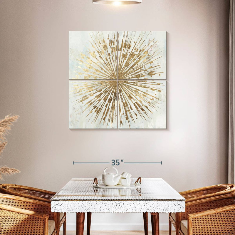 «Golden Star», reproduction d'art sur toile, H 38 po x l 38 po x P 1,25 po
