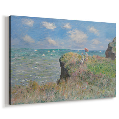 Promenade de la falaise à Pourville-Claude Monet-Toile tendue avec châssis-1882