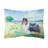 Collie Outdoor Reversible Throw Pillow