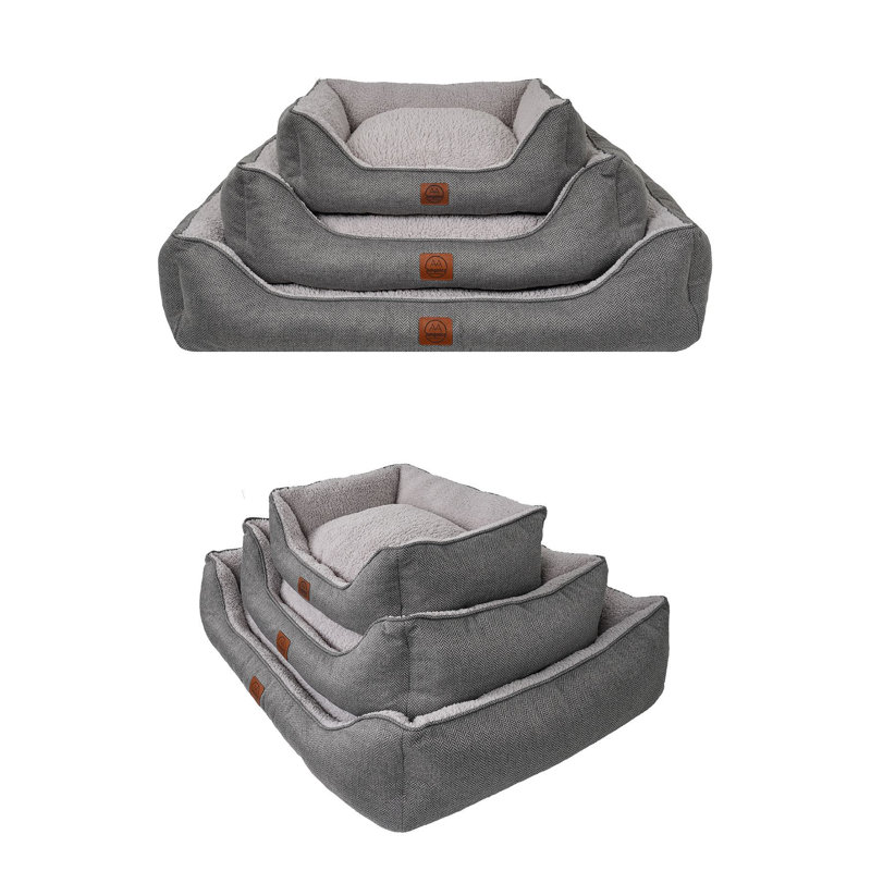 Lit pour animal de compagnie, Gris, L 23,6 po x l 15,7 po