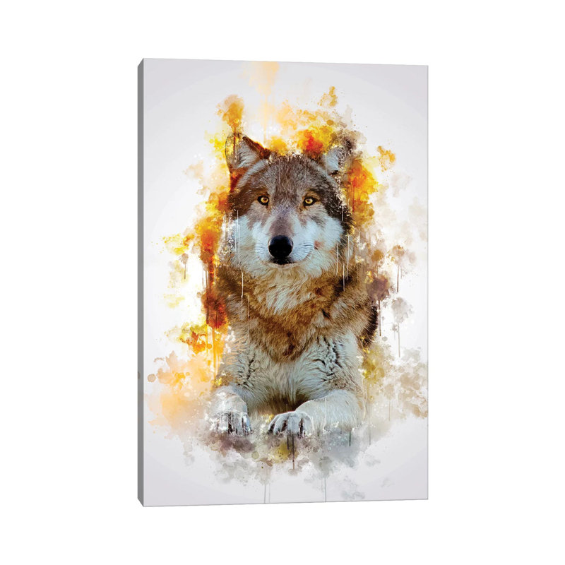 Wolf by Cornel Vlad - Wrapped Canvas Painting, 66.04 cm H x 45.72 cm W