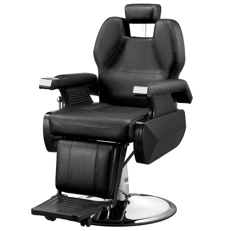 Fauteuil inclinable massant en simili-cuir, Cuir synthétique noir
