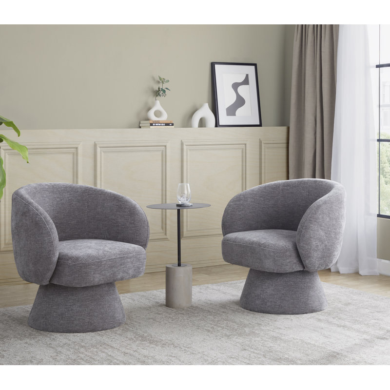 Terrance Swivel Accent Chair, Gray