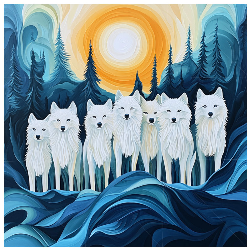 Coussin Wolves, 16 po x 16 po