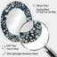 Miroir décoratif bleu et blanc au bord de la lune géométrique-1284903930