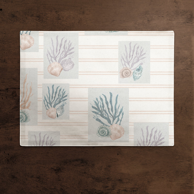 Polyester No Pattern Rectangle Placemat, Blush