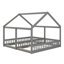 Lit plateforme House, deux lits partagés avec garde-corps-1998020250