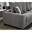 Surdimensionné 5 places en velours côtelé gris modulaire, convertible en forme de L et de U avec coussins modulaires à haute mousse magnétiques