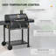 CLIY Freestanding Charcoal Gas Grill