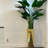 36" Gold Tone Metal Prism Planter