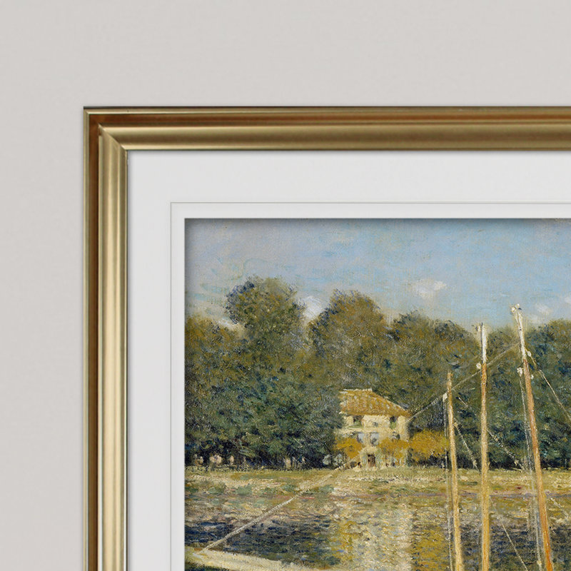 « the bridge » par claude monet, impression, Or, H 31 po x l 43 po x P 1,5 po