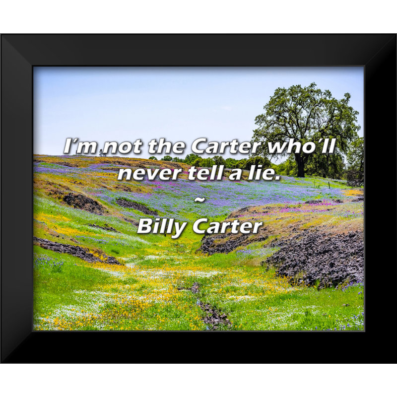 Billy Carter Quote: I’m not the Carter who’ll never tell a lie.