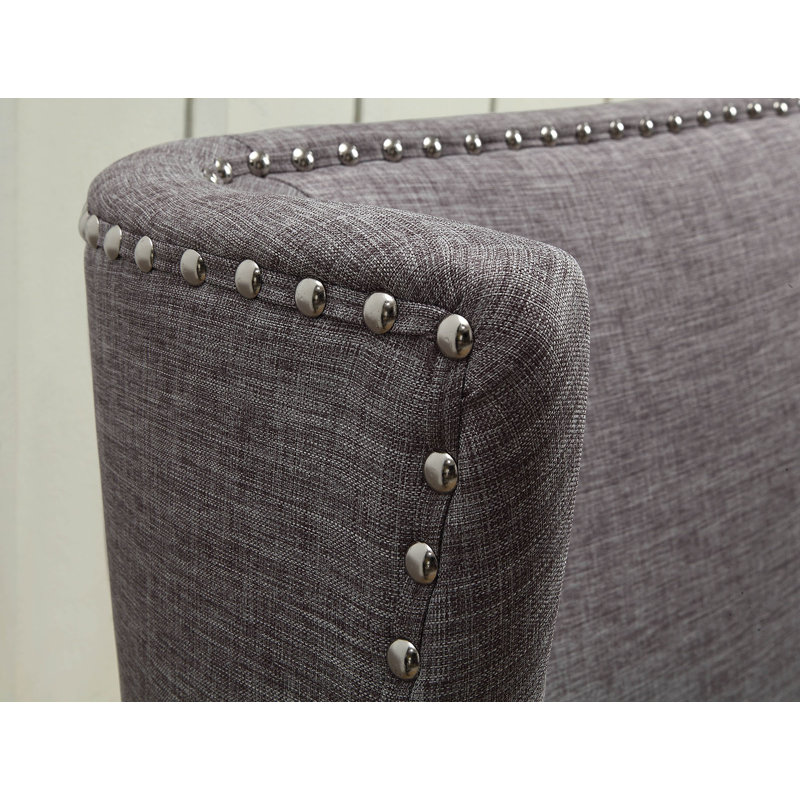 Danielle Upholstered Bench, Gray