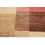Tapis décoratif en laine noué à la main de conception unique noué à la main New Age Gabbeh (Kashkoli) beige/brun/rouge de 6 pi 5 po x 9 pi 3 po