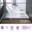  48" W x 36" D Single Threshold Non-Slip Solid Surface Shower Pan Base with Drain Assembly and Drain Cover Included-36500033-65273935