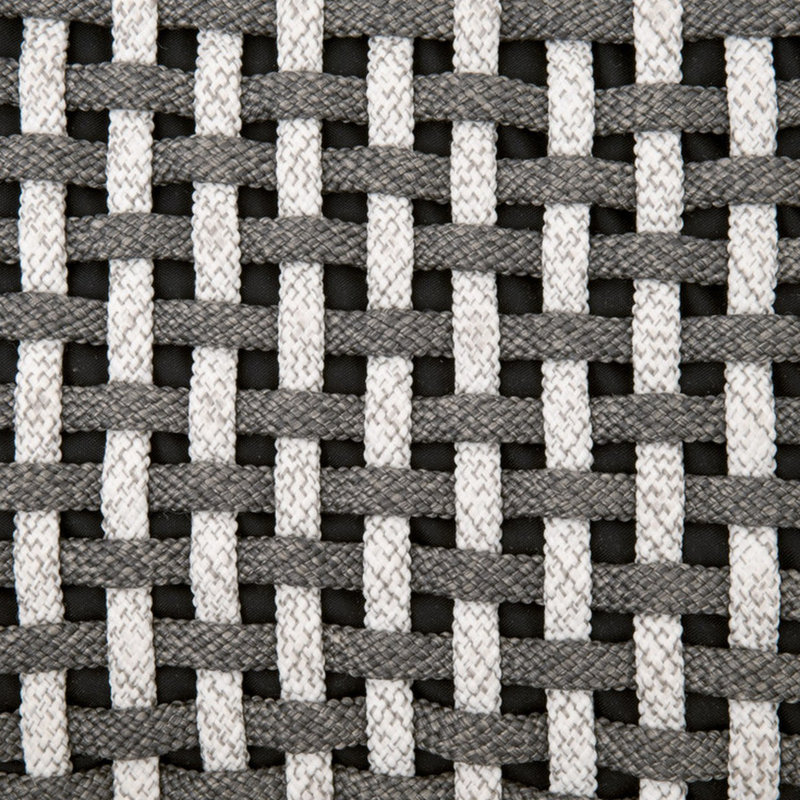 Repose-pieds Maritssa, Mélange de polyester gris tourterelle